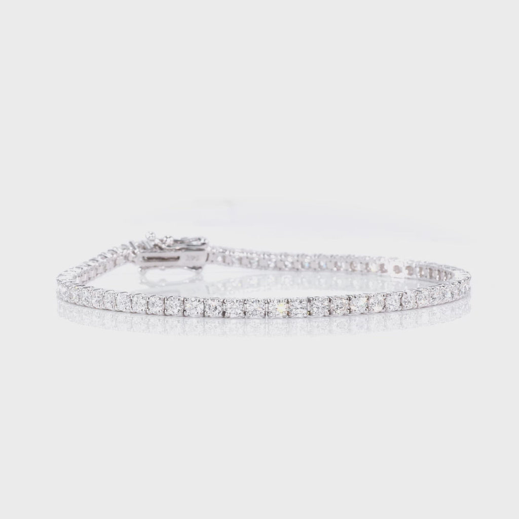3.00 CTW AGI Certified Lab-Grown Diamond Tennis Bracelet in 14K Yellow or White Gold – G/VS Clarity