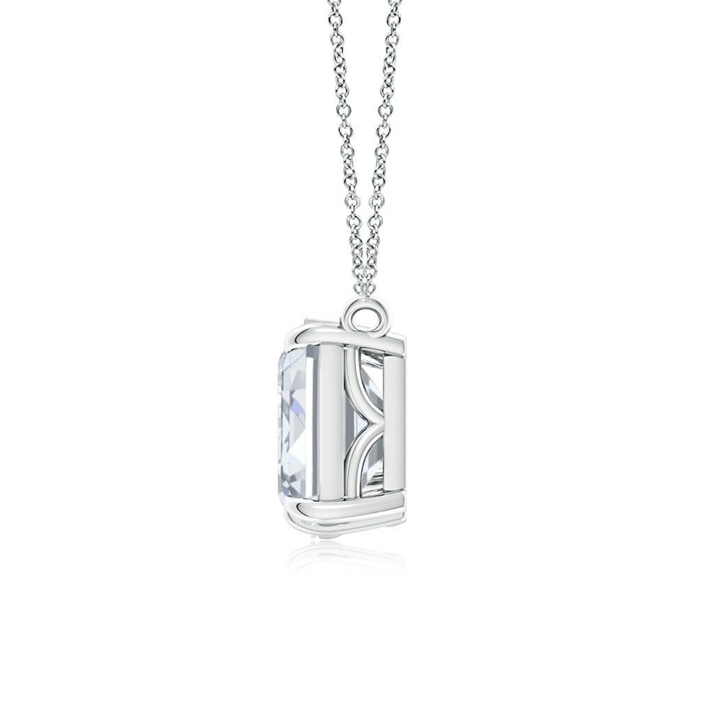 AGI Certified Lab-Grown Emerald-Cut & Pear Diamond Two-Stone Pendant in 14K White Gold – Choice of 1ctw or 2ctw