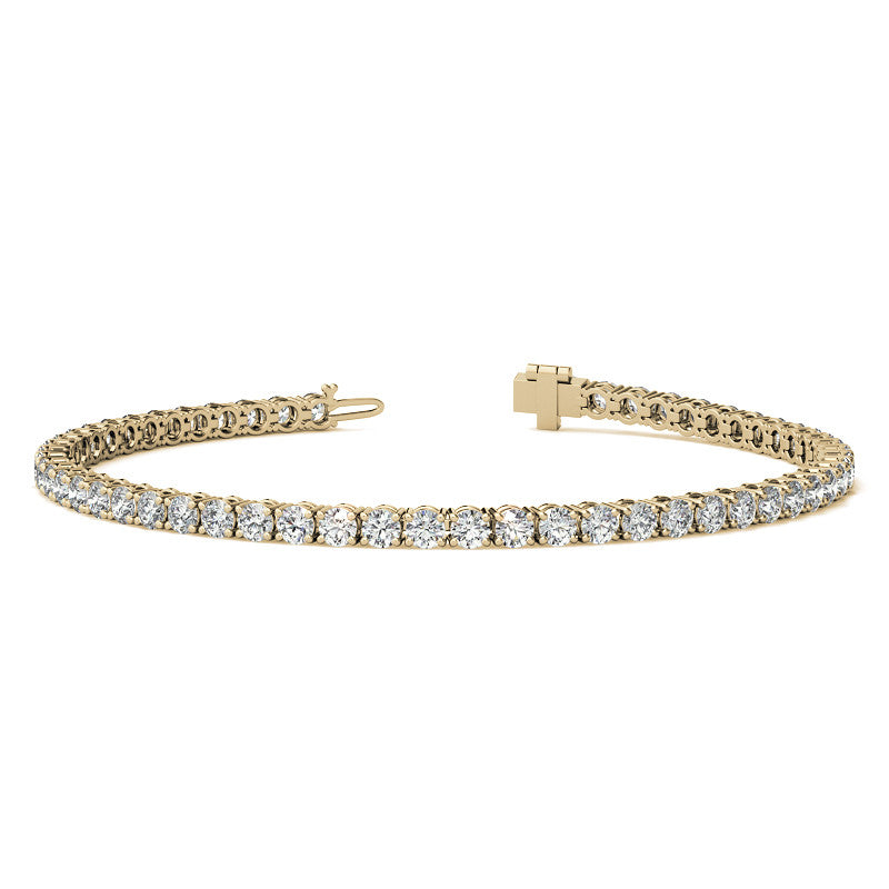 12.00 CTW Lab Grown Diamond Tennis Bracelet in 14kt White/Yellow Gold (G/VS) AGI Certified