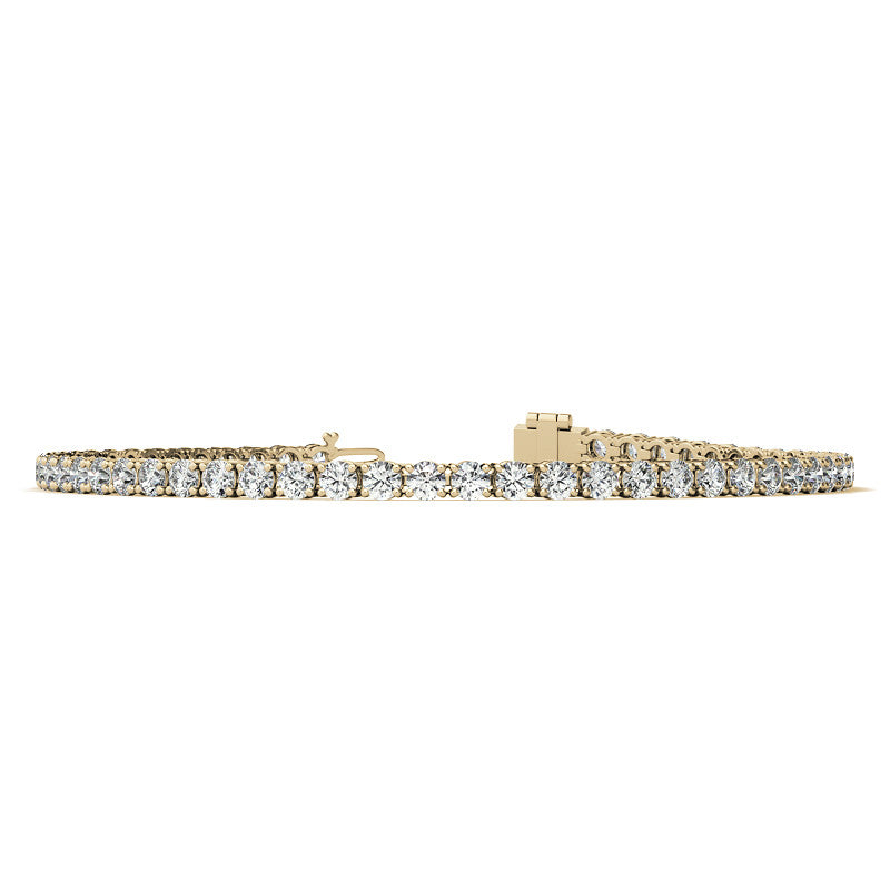 12.00 CTW Lab Grown Diamond Tennis Bracelet in 14kt White/Yellow Gold (G/VS) AGI Certified