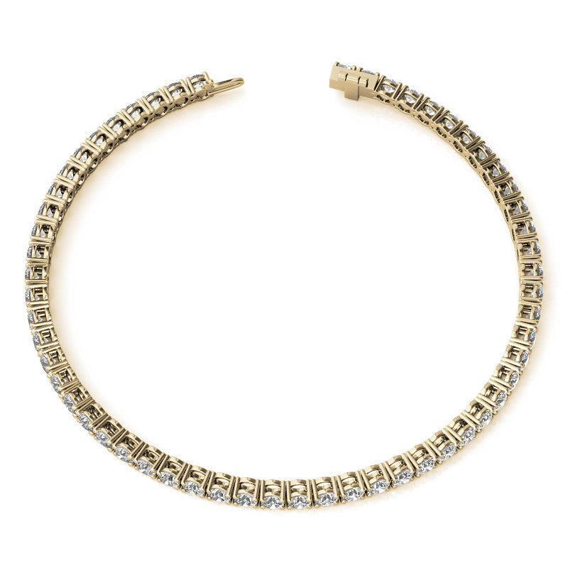 4.00 CTW AGI Certified Lab-Grown Diamond (G/VS) Tennis Bracelet in Choice of 14K Yellow or 14k White Gold