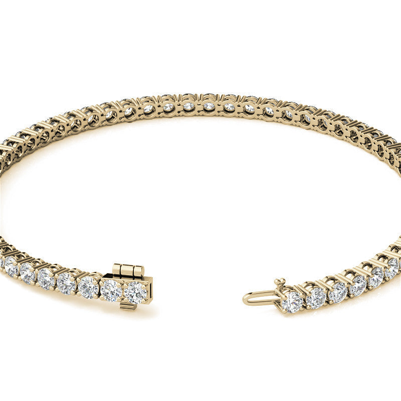 12.00 CTW Lab Grown Diamond Tennis Bracelet in 14kt White/Yellow Gold (G/VS) AGI Certified