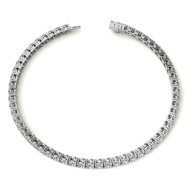 4.00 CTW AGI Certified Lab-Grown Diamond (G/VS) Tennis Bracelet in Choice of 14K Yellow or 14k White Gold