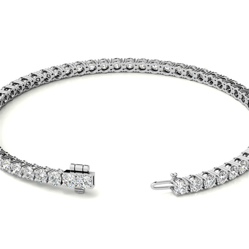 12.00 CTW Lab Grown Diamond Tennis Bracelet in 14kt White/Yellow Gold (G/VS) AGI Certified