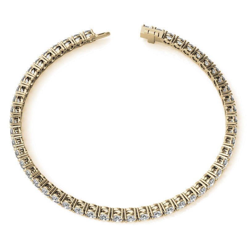 2ctw Lab Created Moissanite Tennis Bracelet - Sterling Silver, 7" Length, White or 14K Gold Plated