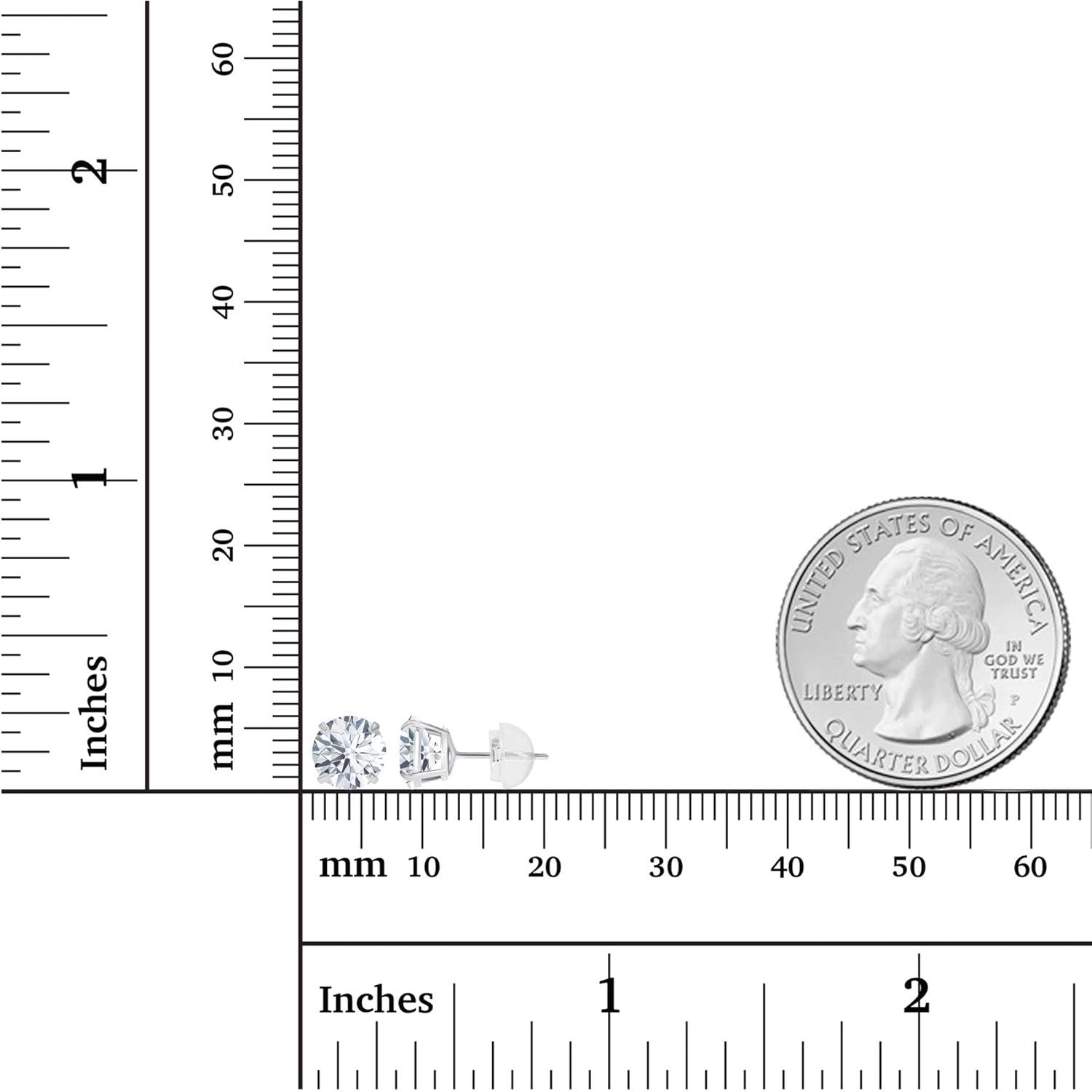2.00 CTW AGI Certified Lab-Grown Diamond Stud Earrings in 14K White Gold - G Color, VS Clarity