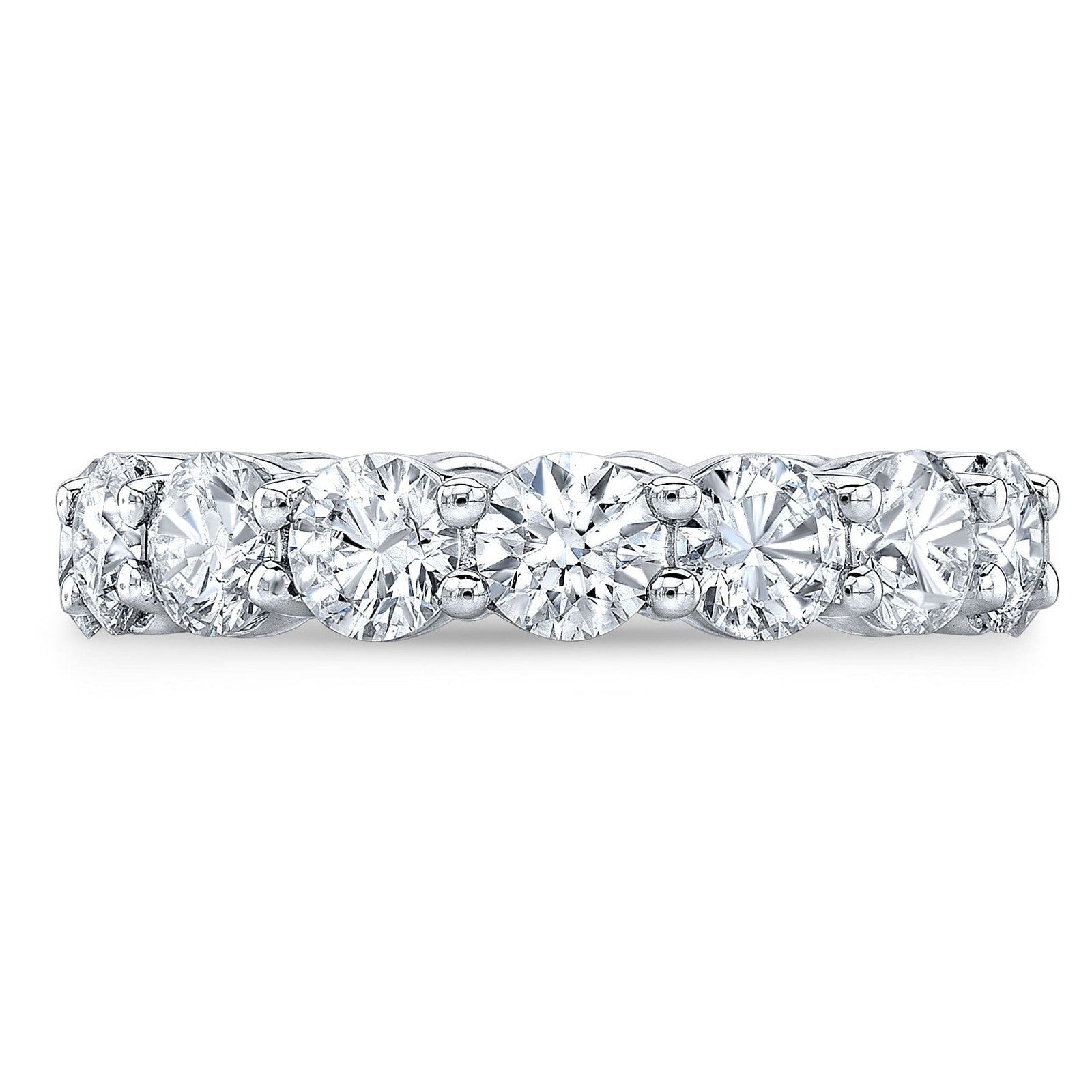4.00 Ct Round Cut Created Moissanite Classic Eternity Band in 14k Gold Overlay