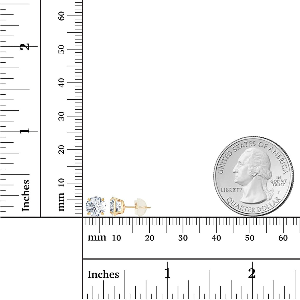 2.50 CTW AGI Certified Lab-Grown Diamond Stud Earrings in 14K Yellow Gold | G Color VS Clarity
